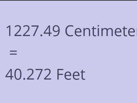 1227.49 CM TO FEET