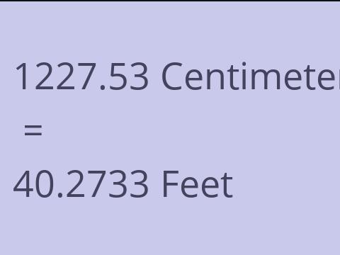 1227.53 CM TO FEET