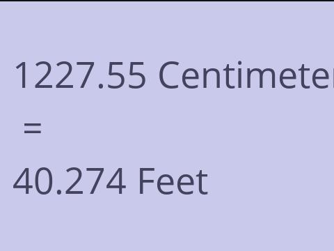 1227.55 CM TO FEET