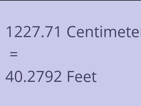 1227.71 CM TO FEET