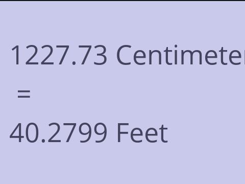 1227.73 CM TO FEET