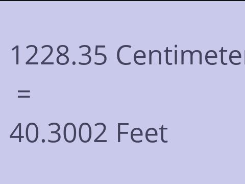 1228.35 CM TO FEET