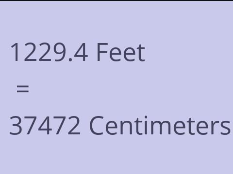 1229.4 FEET TO CM