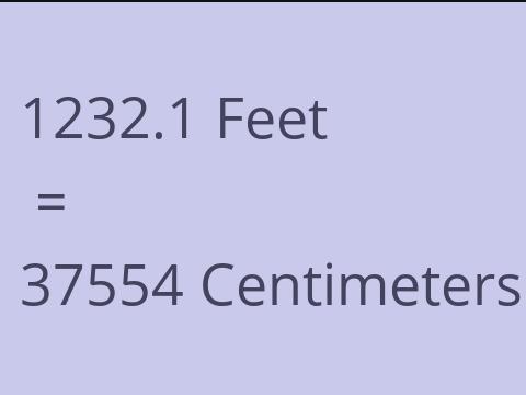 1232.1 FEET TO CM