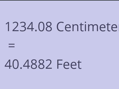 1234.08 CM TO FEET