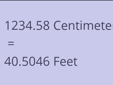 1234.58 CM TO FEET