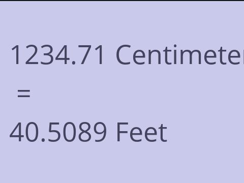 1234.71 CM TO FEET