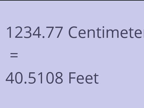 1234.77 CM TO FEET