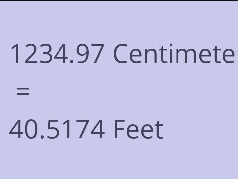 1234.97 CM TO FEET