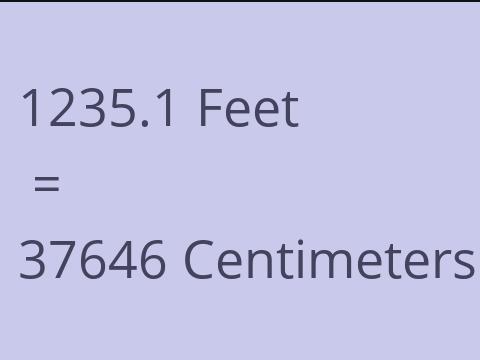 1235.1 FEET TO CM