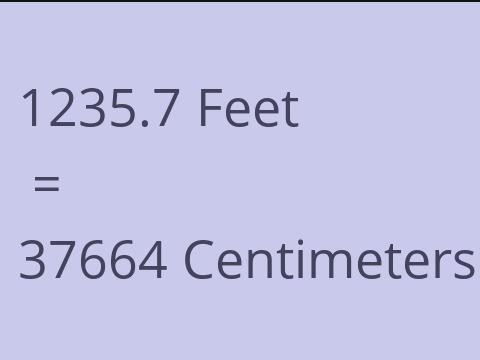 1235.7 FEET TO CM