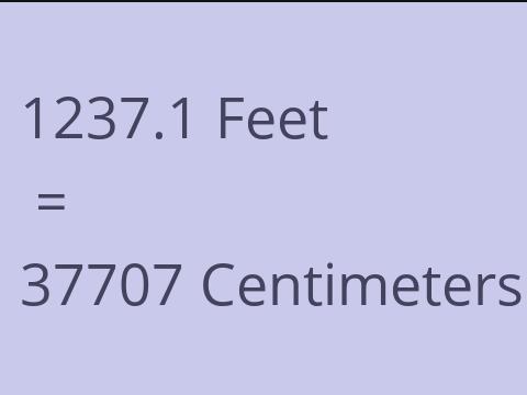 1237.1 FEET TO CM