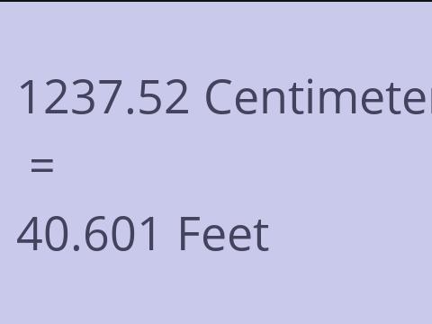 1237.52 CM TO FEET