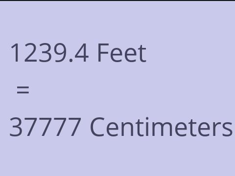 1239.4 FEET TO CM