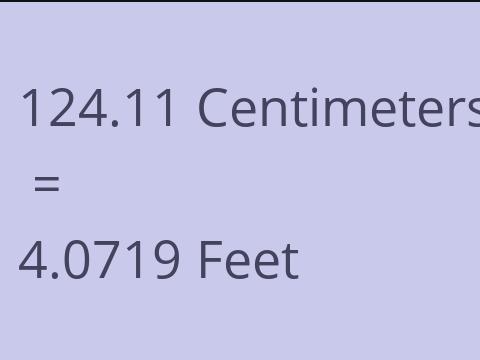 124.11 CM TO FEET