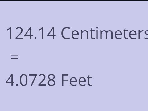 124.14 CM TO FEET