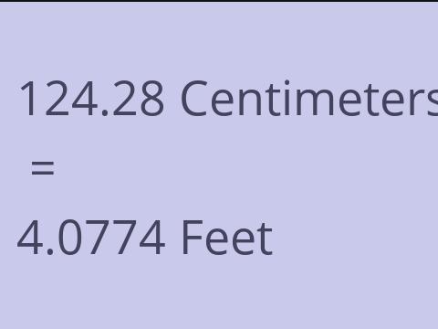 124.28 CM TO FEET