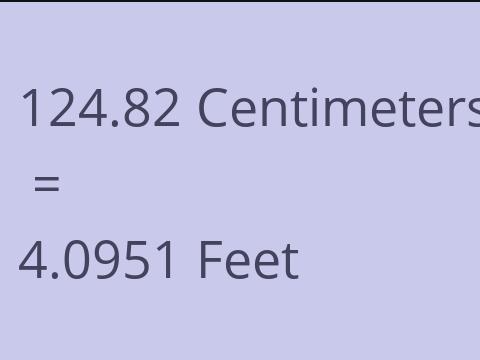 124.82 CM TO FEET