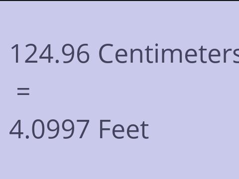 124.96 CM TO FEET