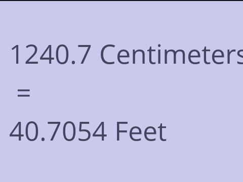 1240.7 CM TO FEET