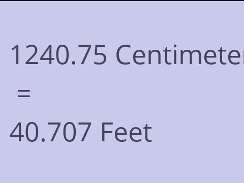 1240.75 CM TO FEET