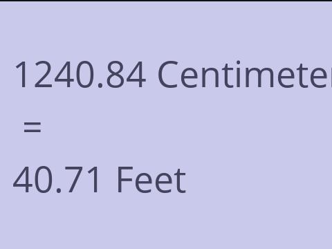 1240.84 CM TO FEET