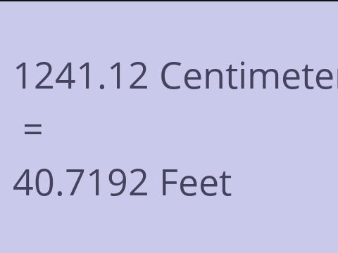 1241.12 CM TO FEET