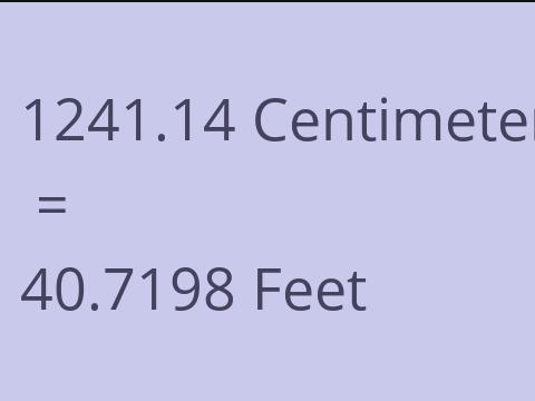 1241.14 CM TO FEET