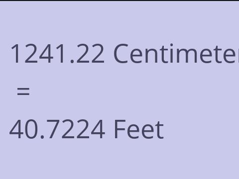 1241.22 CM TO FEET