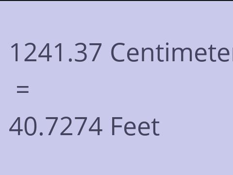 1241.37 CM TO FEET