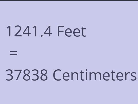 1241.4 FEET TO CM