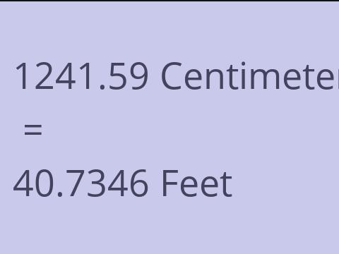 1241.59 CM TO FEET