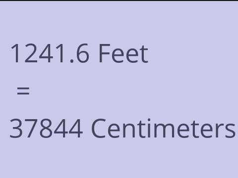 1241.6 FEET TO CM