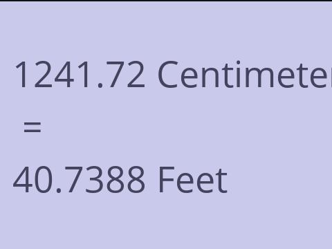 1241.72 CM TO FEET