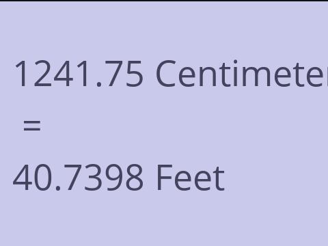 1241.75 CM TO FEET