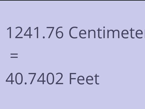 1241.76 CM TO FEET