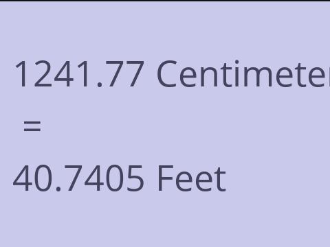 1241.77 CM TO FEET