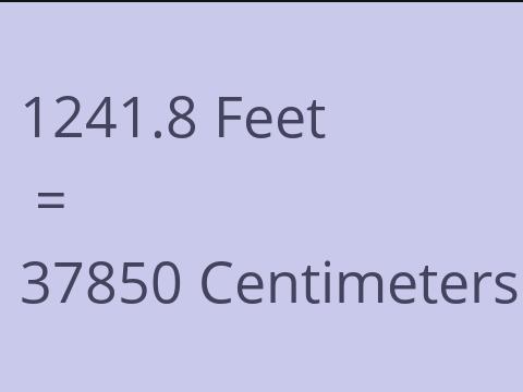 1241.8 FEET TO CM