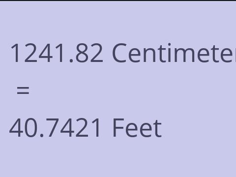 1241.82 CM TO FEET