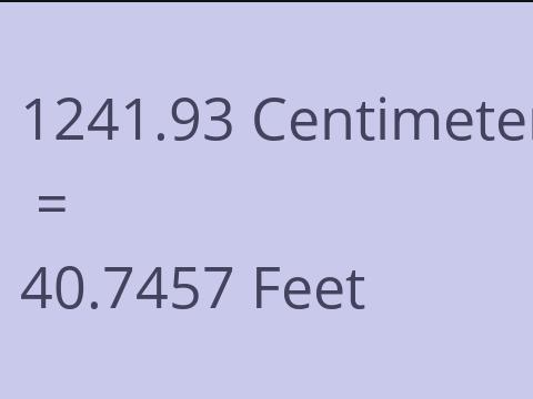 1241.93 CM TO FEET