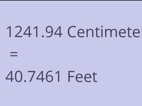 1241.94 CM TO FEET