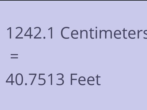 1242.1 CM TO FEET