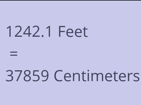 1242.1 FEET TO CM