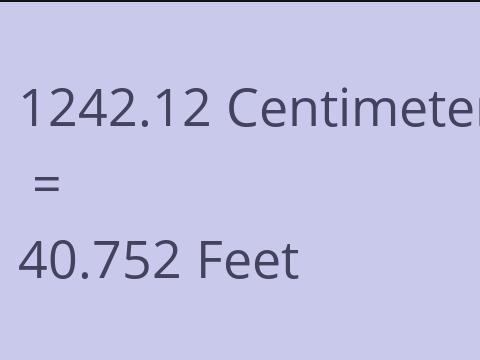 1242.12 CM TO FEET