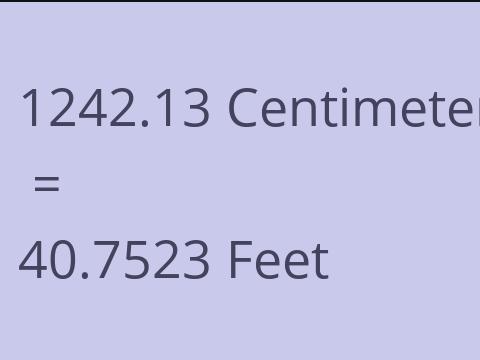 1242.13 CM TO FEET