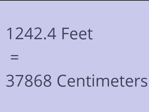 1242.4 FEET TO CM