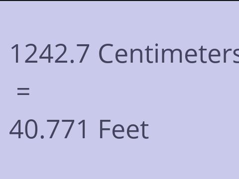 1242.7 CM TO FEET