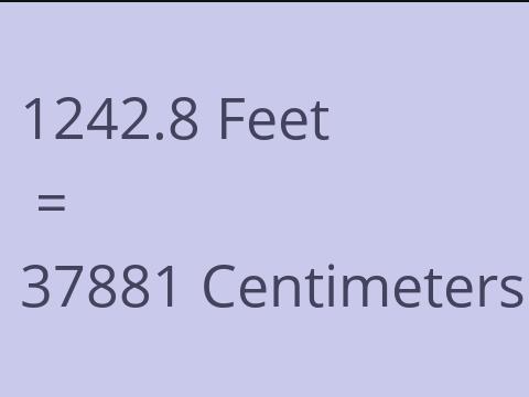 1242.8 FEET TO CM