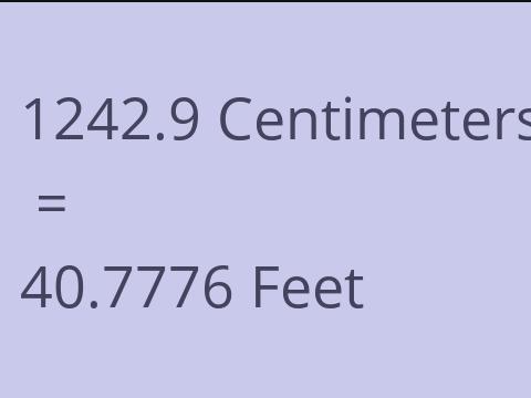 1242.9 CM TO FEET