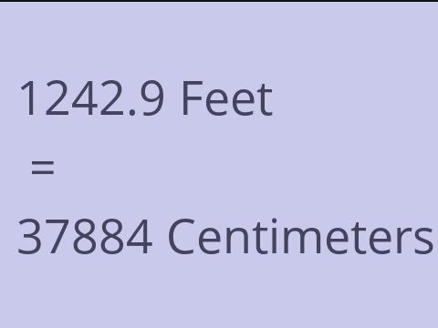 1242.9 FEET TO CM